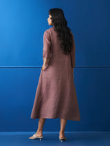 Fayola Linen Dress - Plum