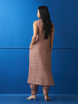 Camila Sleeveless Linen Co-ord Set - Plum