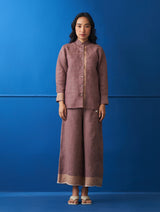 Sakai Linen Co-ord Set - Plum