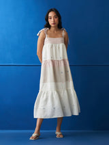 Kumi Tiered Jamdani Dress