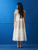 Kumi Tiered Jamdani Dress