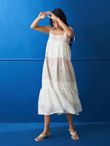 Kumi Tiered Jamdani Dress