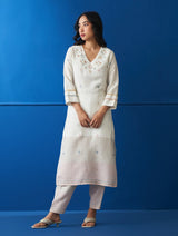 Ginka Hand-Embroidered Jamdani Kurta Set