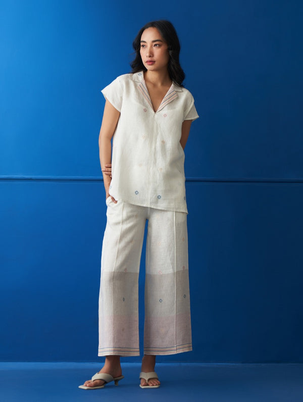 Jae Jamdani Linen Co-ord Set