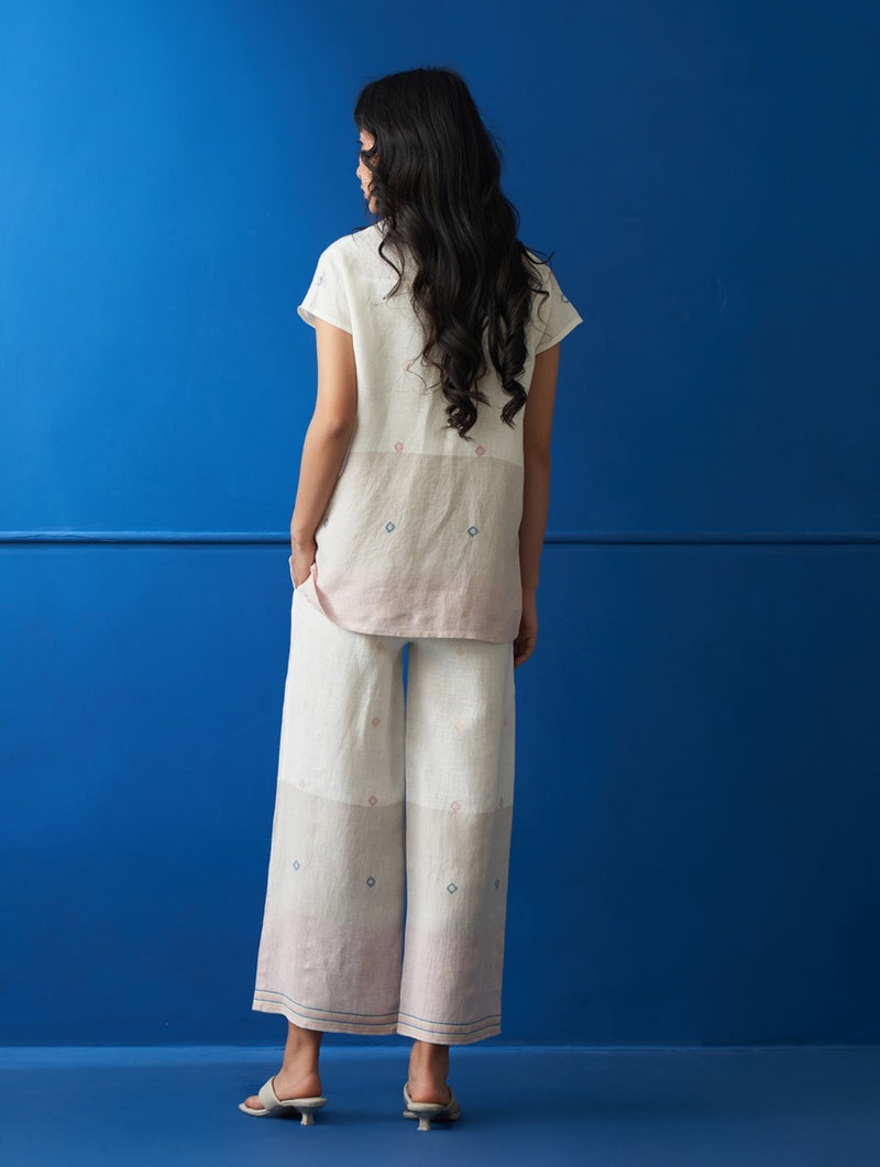 Jae Jamdani Linen Co-ord Set