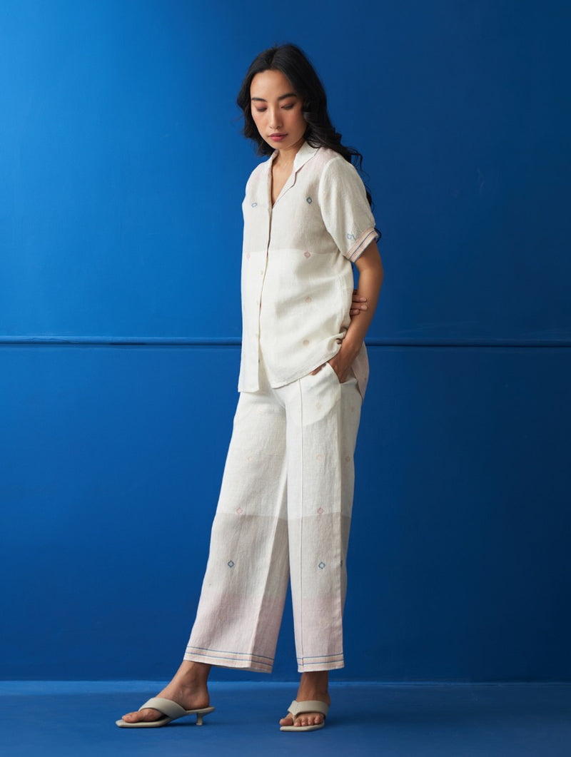 Vera Jamdani Linen Co-ord Set
