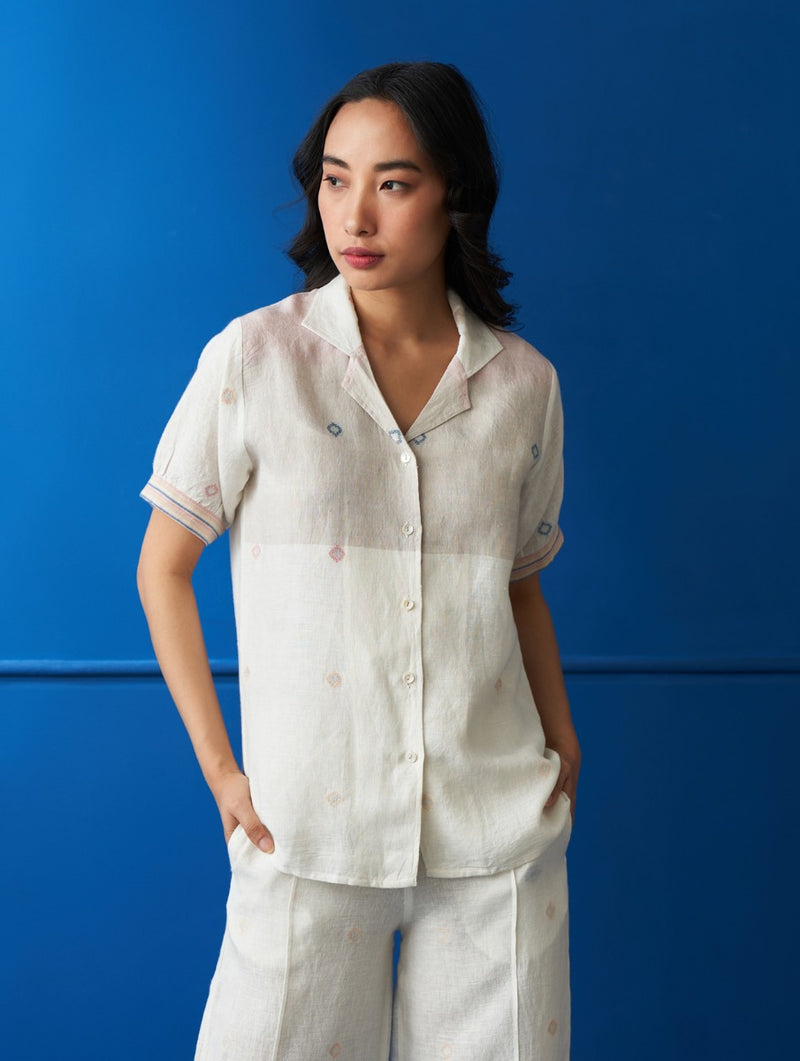 Vera Jamdani Linen Co-ord Set