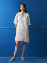 Luna Jamdani Linen Dress
