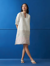 Luna Jamdani Linen Dress