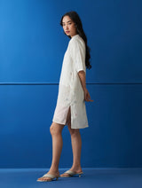 Luna Jamdani Linen Dress