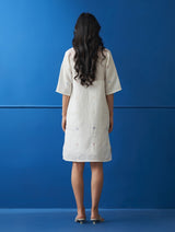 Luna Jamdani Linen Dress