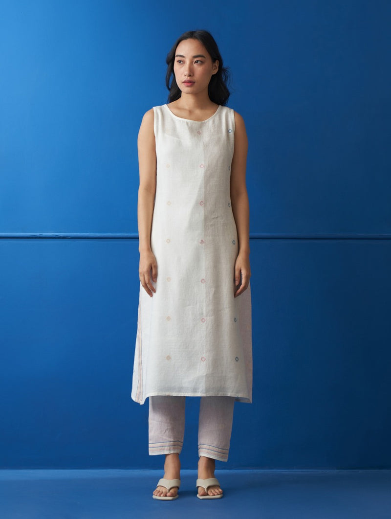 Tara Sleeveless Jamdani Co-ord Set