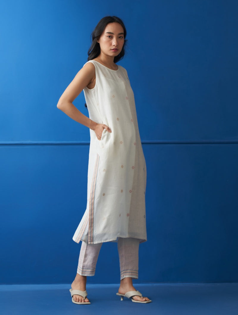 Tara Sleeveless Jamdani Co-ord Set