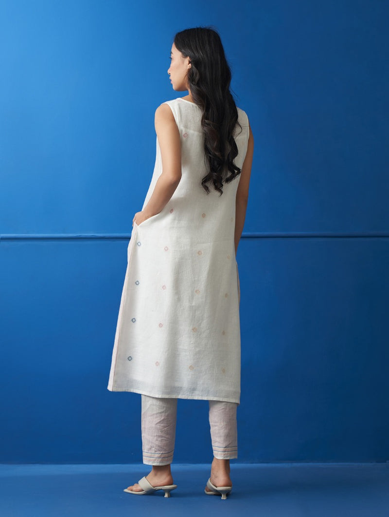 Tara Sleeveless Jamdani Co-ord Set