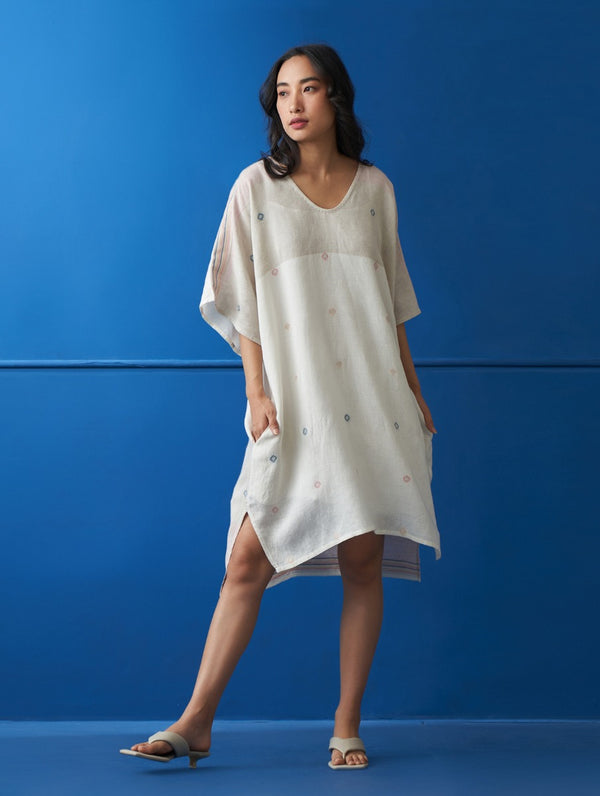 Kyra Jamdani Kaftan Dress