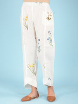 Caron Botanical Printed Linen Pants