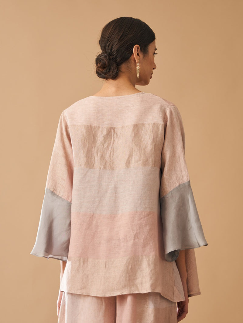 Nazia Kimono Co-ord Set - Blush