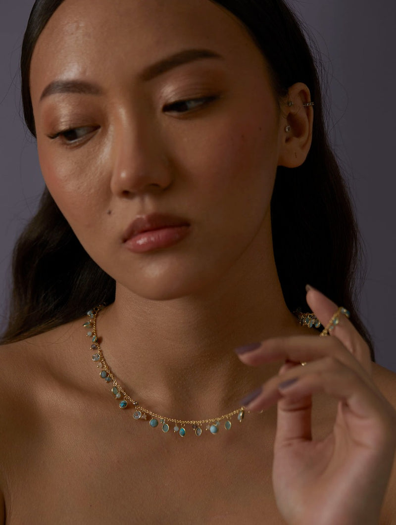 Cara Necklace - Sky