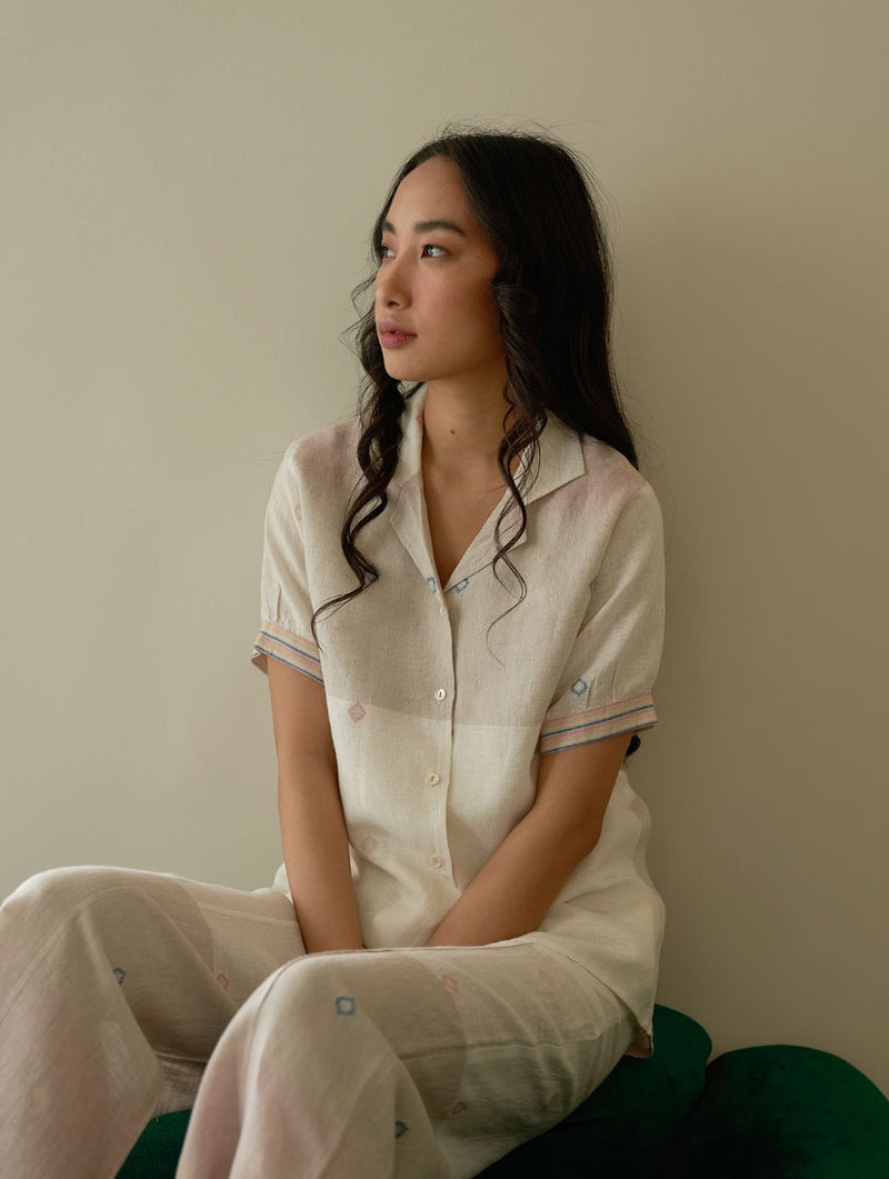 Vera Jamdani Linen Co-ord Set